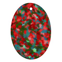 Redness Oval Ornament (two Sides) by artifiart