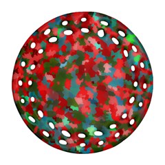 Redness Round Filigree Ornament (two Sides)