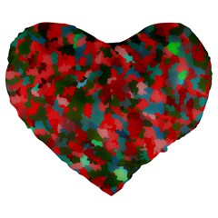 Redness Large 19  Premium Heart Shape Cushions by artifiart