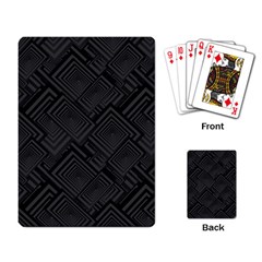 Diagonal Square Black Background Playing Cards Single Design by Pakrebo