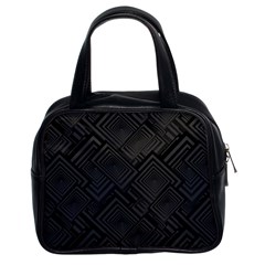 Diagonal Square Black Background Classic Handbag (two Sides) by Pakrebo