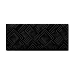 Diagonal Square Black Background Hand Towel