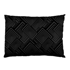 Diagonal Square Black Background Pillow Case (two Sides) by Pakrebo