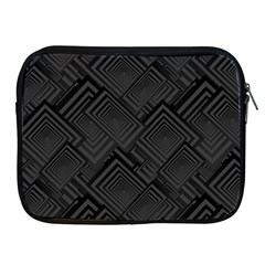 Diagonal Square Black Background Apple Ipad 2/3/4 Zipper Cases by Pakrebo