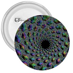 Fractal Rainbow Art Artwork Design 3  Buttons by Pakrebo