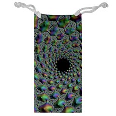 Fractal Rainbow Art Artwork Design Jewelry Bag by Pakrebo