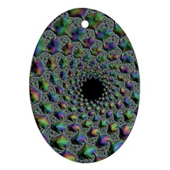 Fractal Rainbow Art Artwork Design Oval Ornament (two Sides) by Pakrebo