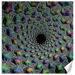 Fractal Rainbow Art Artwork Design Canvas 16  X 16  by Pakrebo