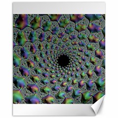 Fractal Rainbow Art Artwork Design Canvas 11  X 14  by Pakrebo