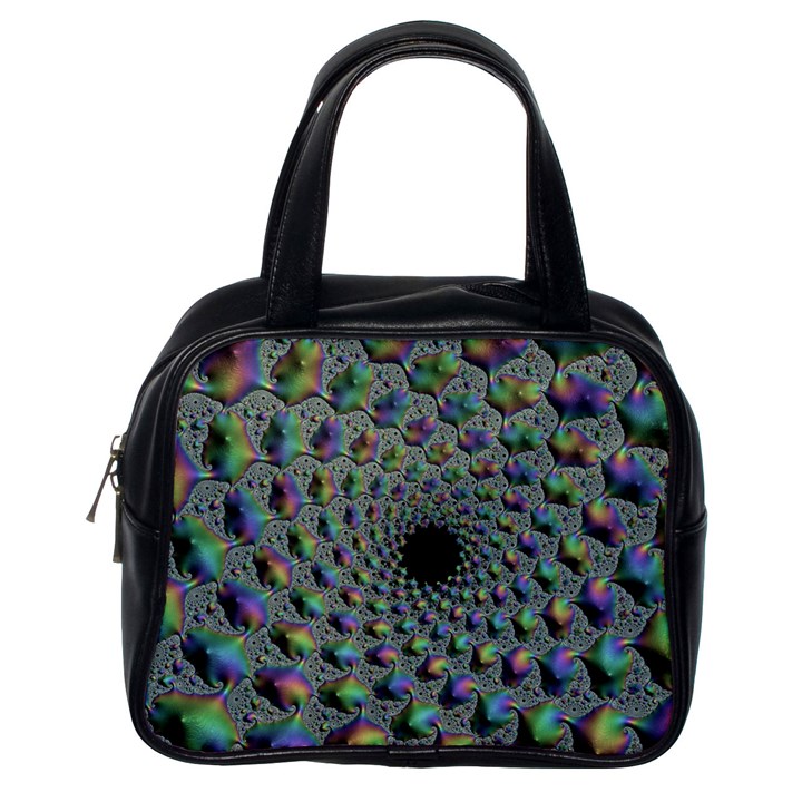 Fractal Rainbow Art Artwork Design Classic Handbag (One Side)