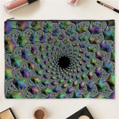 Fractal Rainbow Art Artwork Design Cosmetic Bag (xxxl) by Pakrebo