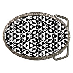 Geometric Tile Background Belt Buckles by Pakrebo