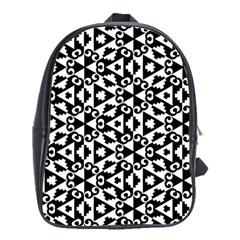 Geometric Tile Background School Bag (xl) by Pakrebo