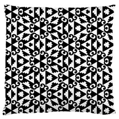 Geometric Tile Background Large Flano Cushion Case (one Side)