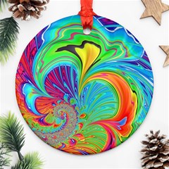 Fractal Art Psychedelic Fantasy Ornament (round) by Pakrebo