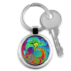 Fractal Art Psychedelic Fantasy Key Chains (round)  by Pakrebo