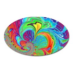 Fractal Art Psychedelic Fantasy Oval Magnet by Pakrebo