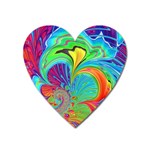 Fractal Art Psychedelic Fantasy Heart Magnet Front