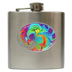 Fractal Art Psychedelic Fantasy Hip Flask (6 Oz) by Pakrebo