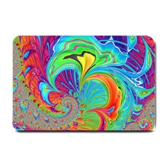 Fractal Art Psychedelic Fantasy Small Doormat  by Pakrebo