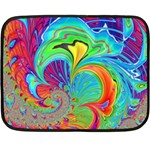 Fractal Art Psychedelic Fantasy Double Sided Fleece Blanket (Mini)  35 x27  Blanket Front