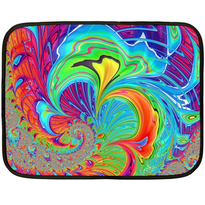 Fractal Art Psychedelic Fantasy Double Sided Fleece Blanket (Mini) 