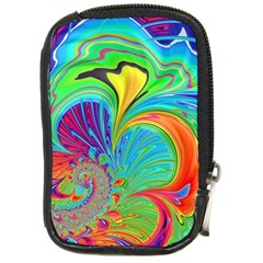 Fractal Art Psychedelic Fantasy Compact Camera Leather Case by Pakrebo