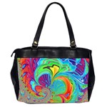 Fractal Art Psychedelic Fantasy Oversize Office Handbag (2 Sides) Back