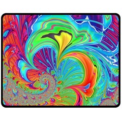 Fractal Art Psychedelic Fantasy Fleece Blanket (medium)  by Pakrebo