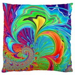 Fractal Art Psychedelic Fantasy Large Cushion Case (two Sides) by Pakrebo