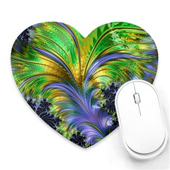 Fractal Gothic Dark Texture Heart Mousepads by Pakrebo