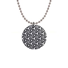 Soft Pattern Repeat Monochrome 1  Button Necklace