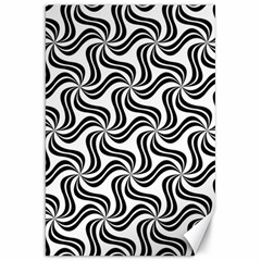 Soft Pattern Repeat Monochrome Canvas 20  X 30  by Pakrebo