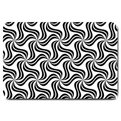 Soft Pattern Repeat Monochrome Large Doormat  by Pakrebo