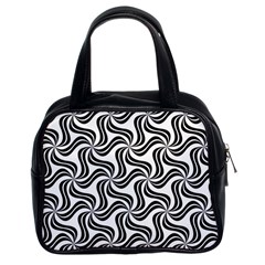 Soft Pattern Repeat Monochrome Classic Handbag (two Sides) by Pakrebo