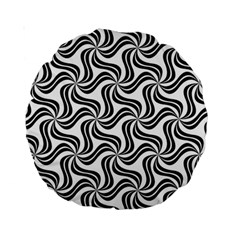 Soft Pattern Repeat Monochrome Standard 15  Premium Round Cushions by Pakrebo