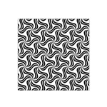 Soft Pattern Repeat Monochrome Satin Bandana Scarf Front