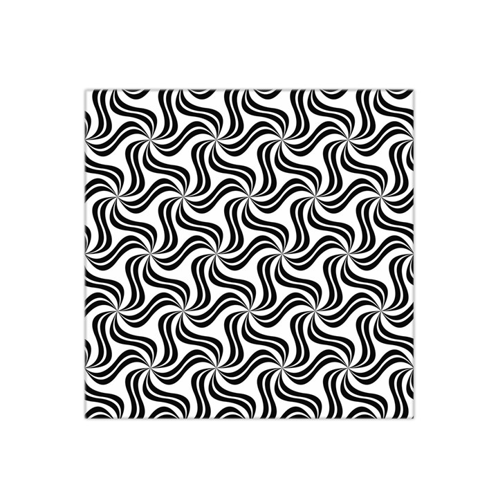 Soft Pattern Repeat Monochrome Satin Bandana Scarf