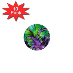 Fractal Art Artwork Feather Swirl 1  Mini Buttons (10 Pack)  by Pakrebo