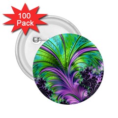 Fractal Art Artwork Feather Swirl 2 25  Buttons (100 Pack)  by Pakrebo