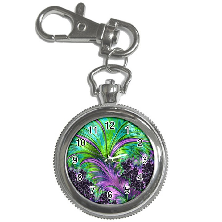 Fractal Art Artwork Feather Swirl Key Chain Watches