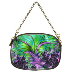 Fractal Art Artwork Feather Swirl Chain Purse (two Sides) by Pakrebo