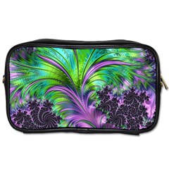 Fractal Art Artwork Feather Swirl Toiletries Bag (one Side) by Pakrebo