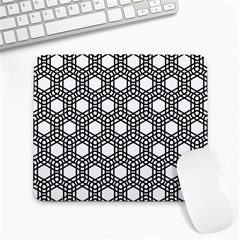 Geometric Floral Curved Shape Motif Large Mousepads by Pakrebo