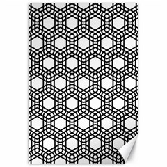 Geometric Floral Curved Shape Motif Canvas 12  X 18  by Pakrebo