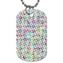 Geometric Floral Shape Geometrical Dog Tag (two Sides) by Pakrebo