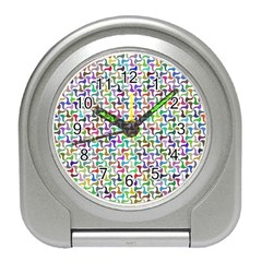 Geometric Floral Shape Geometrical Travel Alarm Clock