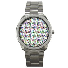 Geometric Floral Shape Geometrical Sport Metal Watch by Pakrebo