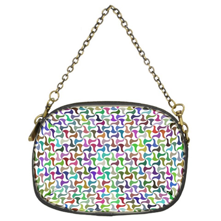 Geometric Floral Shape Geometrical Chain Purse (One Side)