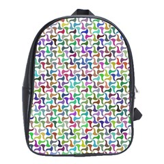 Geometric Floral Shape Geometrical School Bag (large) by Pakrebo